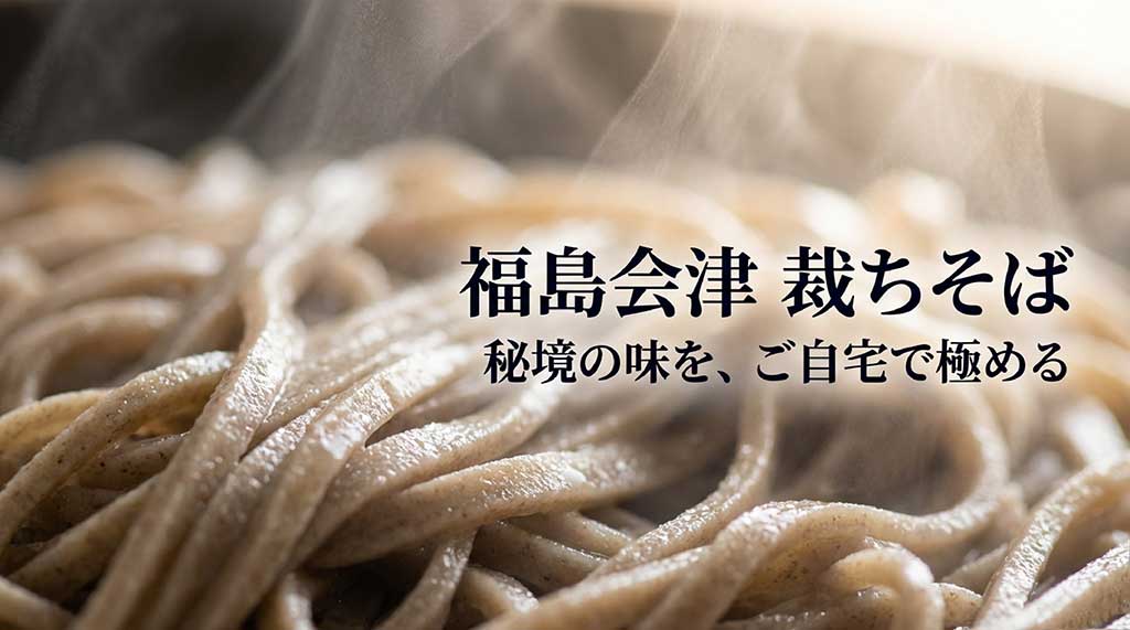 福島県会津地方の伝統的な「裁ちそば」を自宅で楽しむためのガイド。秘境の味をお取り寄せ