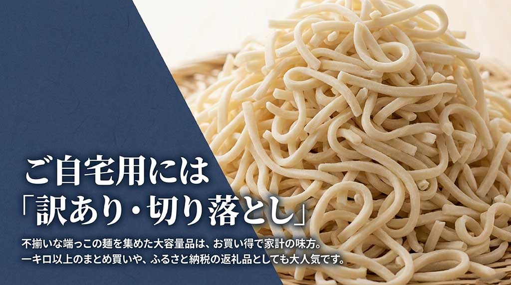 家庭用におすすめの訳あり切り落とし五島うどんの紹介
