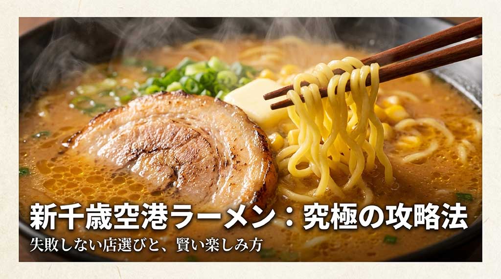 新千歳空港ラーメンの究極の攻略法と失敗しない店選びを解説するスライドの表紙