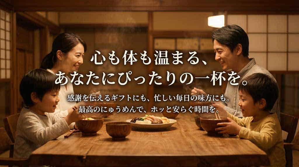 感謝を伝えるギフトや忙しい毎日の味方として、心も体も温まる一杯を勧める結びのスライド