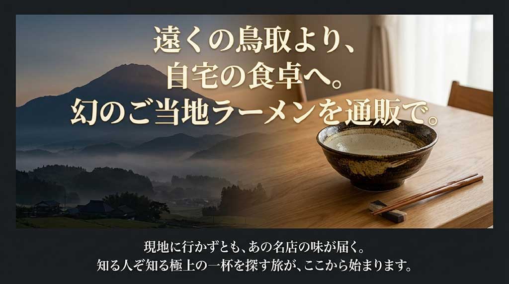 遠くの鳥取より、自宅の食卓へ。幻のご当地ラーメンを通販で。